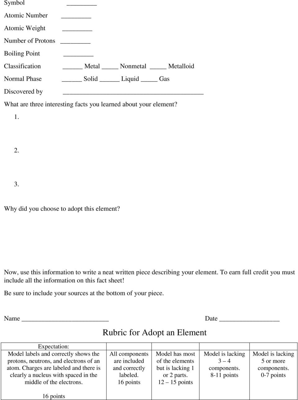 Nova Hunting the Elements Worksheet atoms and Elements [6th Grade] Pdf Free Download