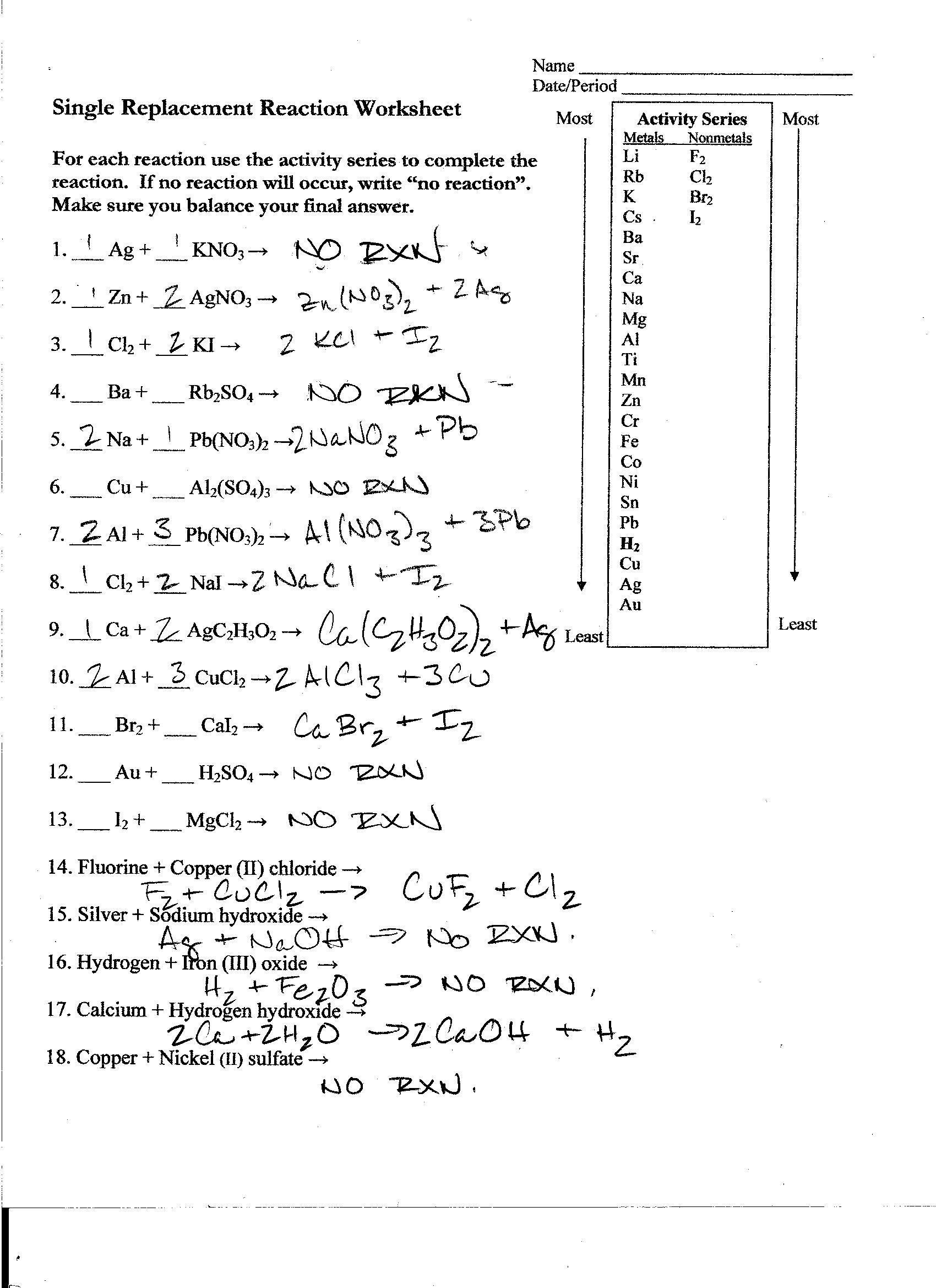 Nuclear Chemistry Worksheet Answers Foothill High School