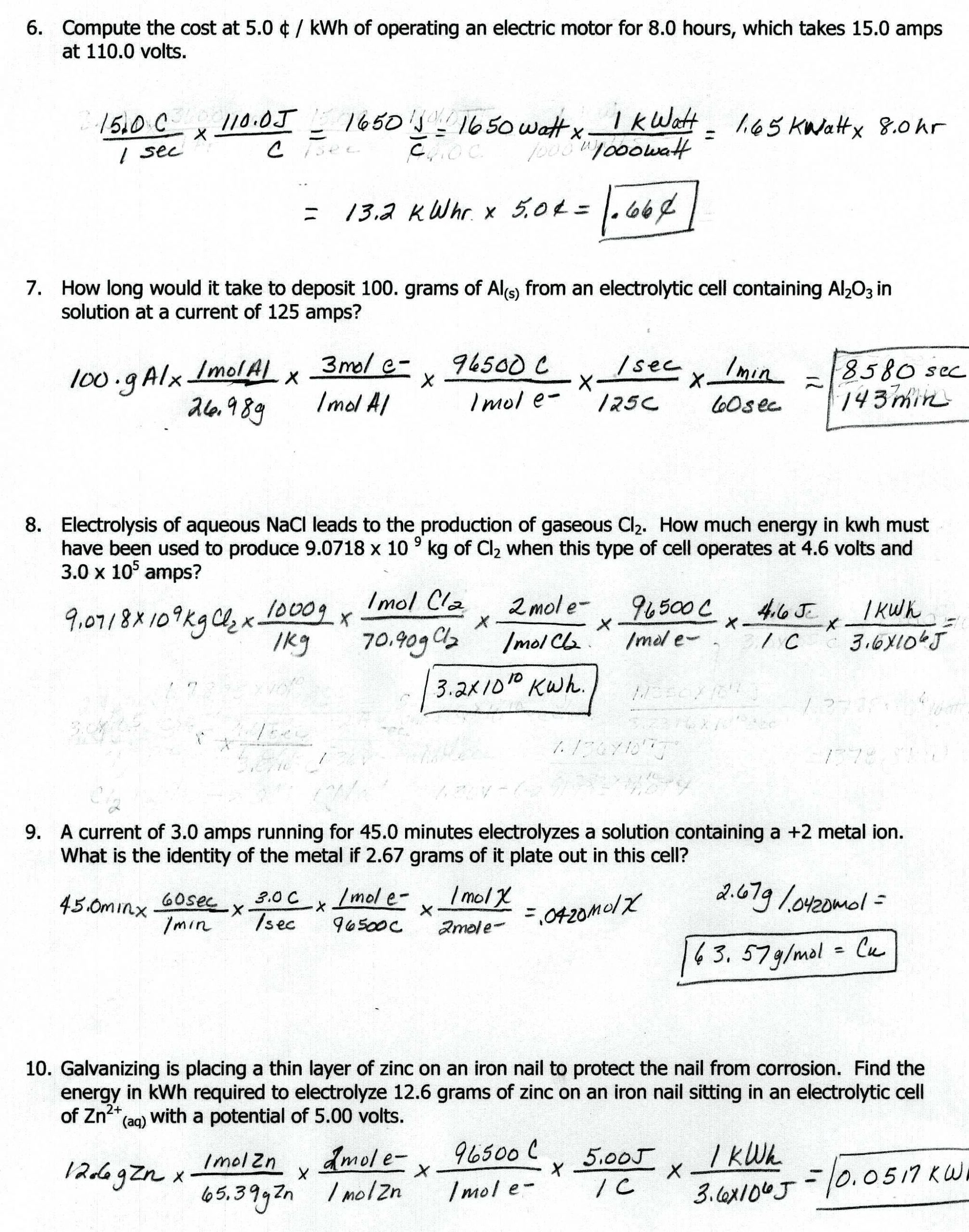 Oxidation Reduction Worksheet Answers Oxidation Reduction Reaction Worksheets