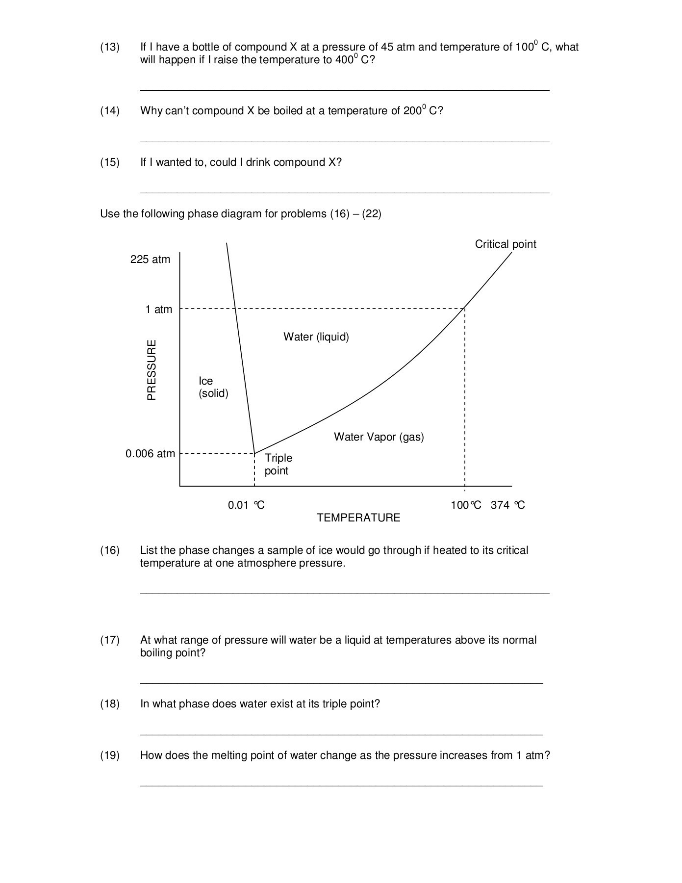 Phase Diagram Worksheet Answers Phase Diagram Worksheet 2