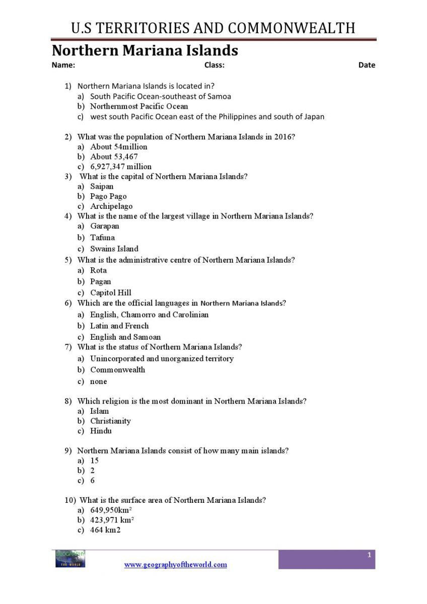 Planet Earth Freshwater Worksheet Answers U S Geography Trivia Pdf Worksheets On U S Territories and