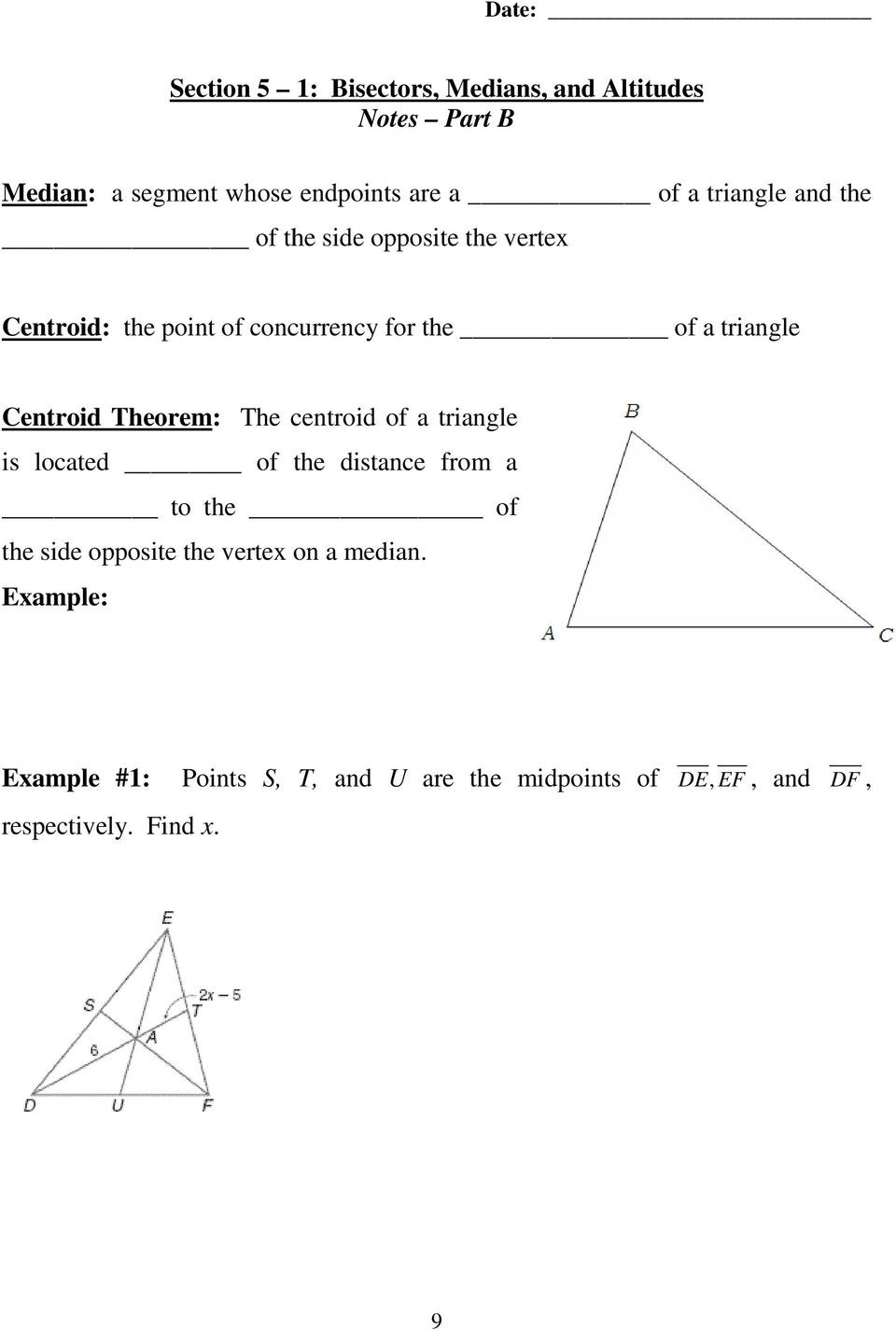 Points Of Concurrency Worksheet Answers Geometry Relationships In Triangles Unit 5 Name Pdf