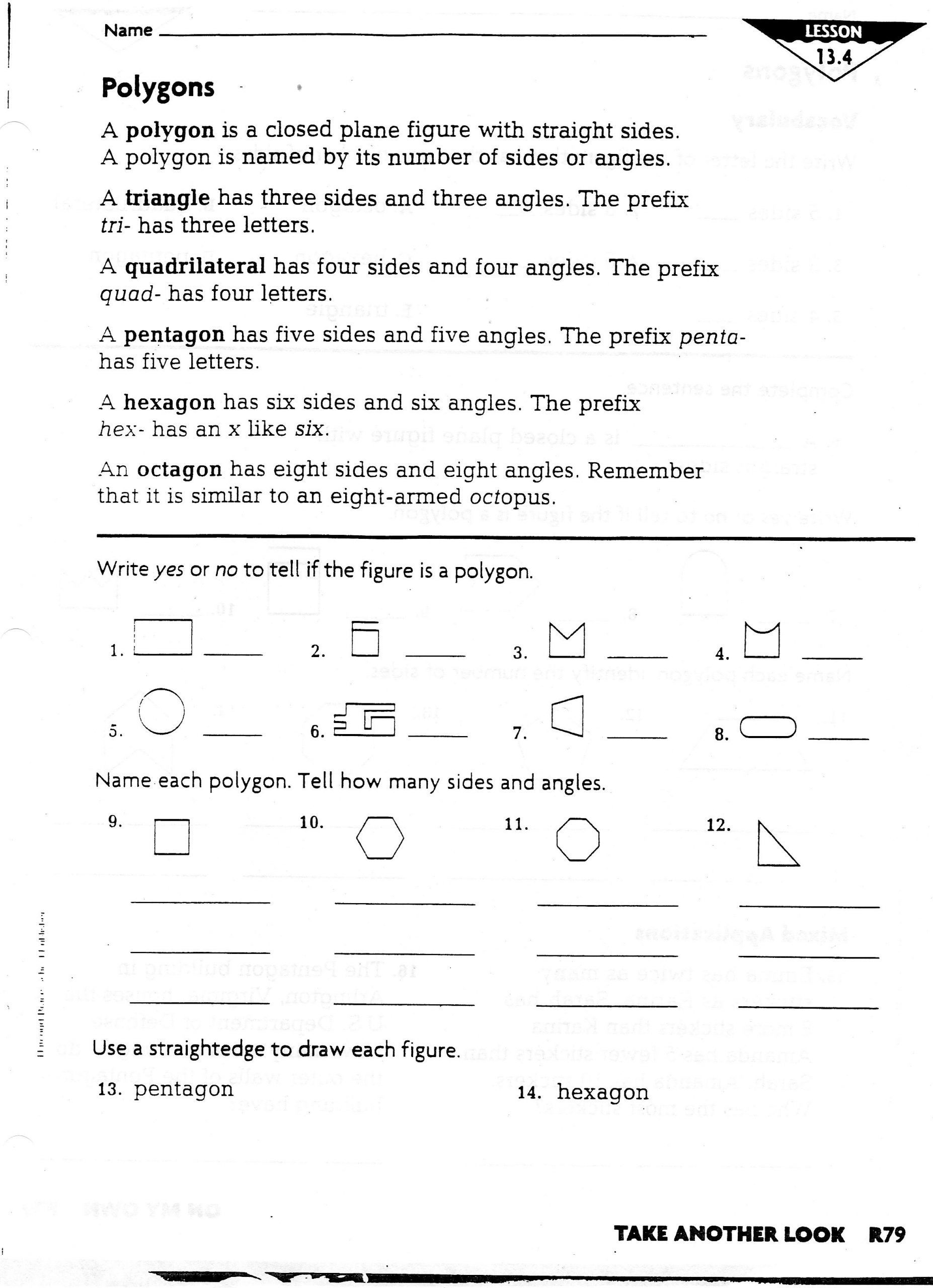 Polygon and Angles Worksheet Geometry Exterior and Interior Angles Polygon Worksheet