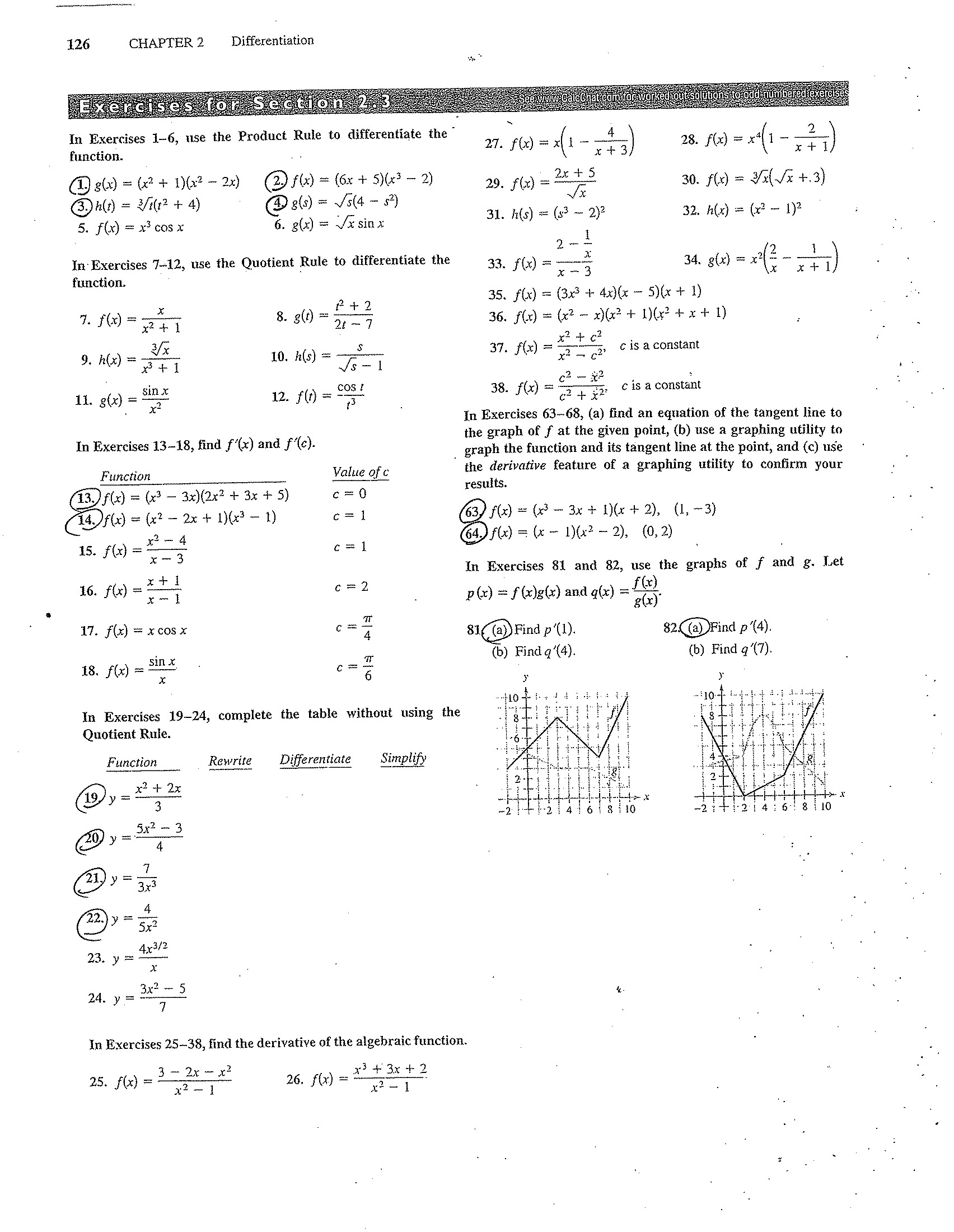 Product and Quotient Rule Worksheet Week Of November 29 December 3 Class Monday Tuesday