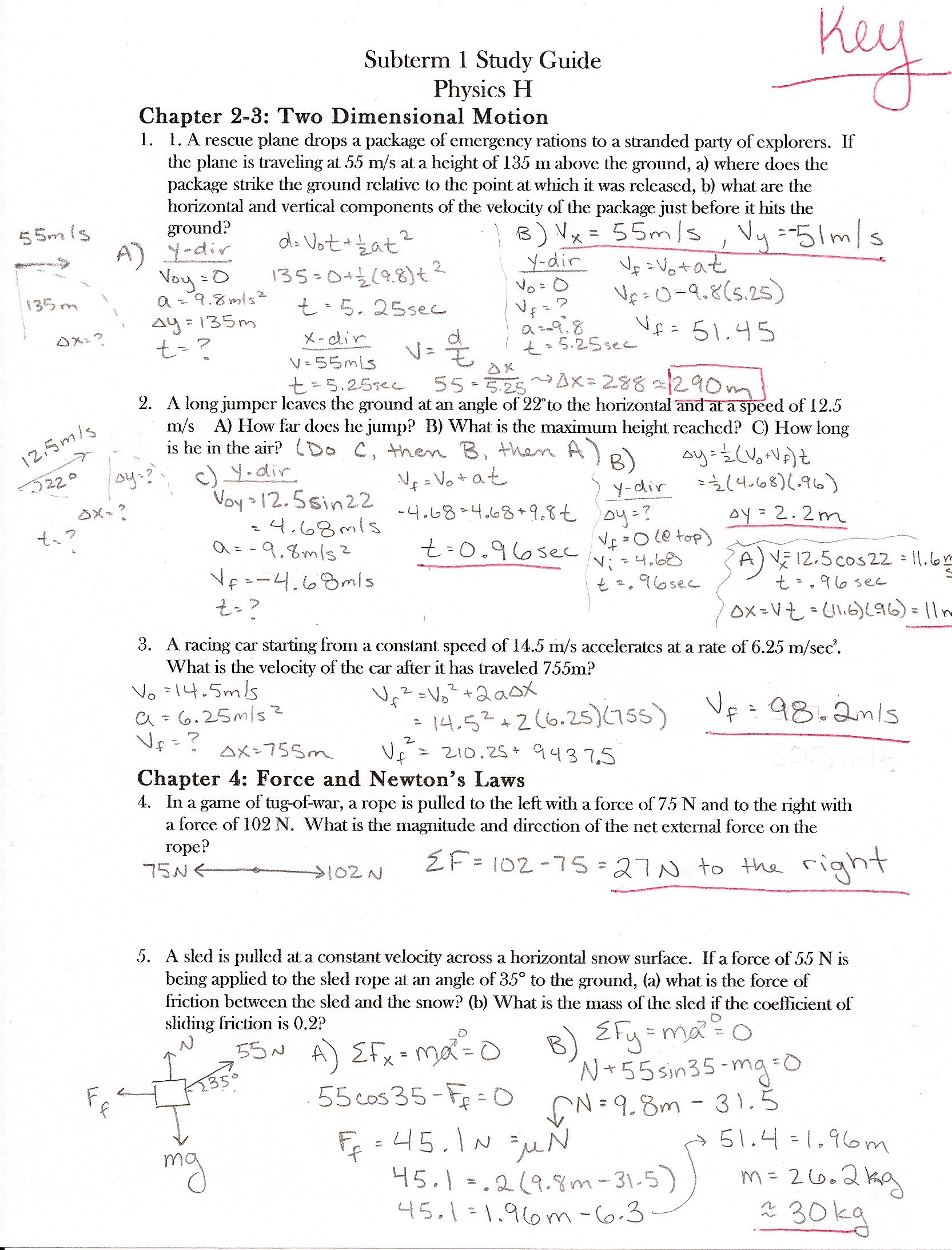 Projectile Motion Worksheet Answers Physics force Worksheets with Answers