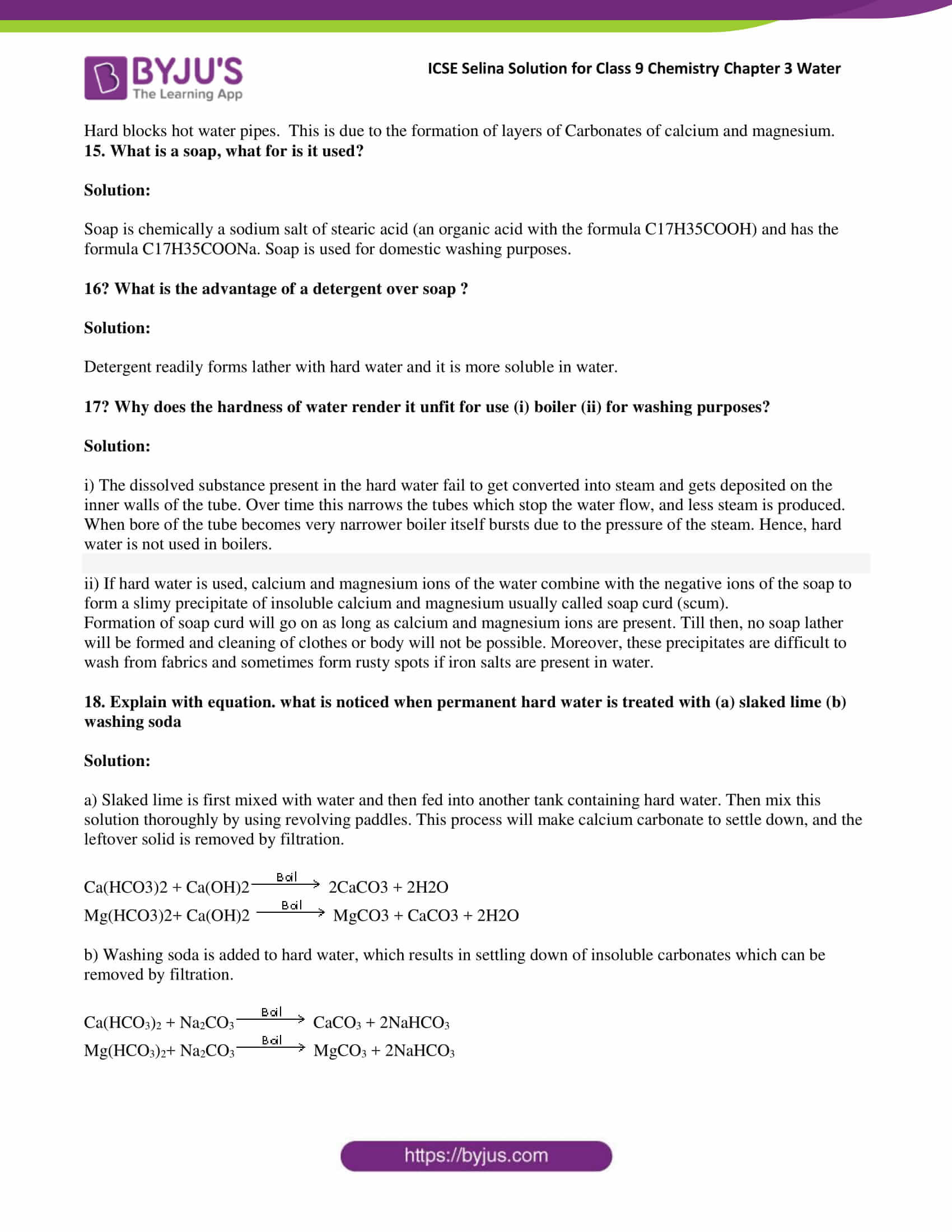 Properties Of Water Worksheet Biology Selina solutions Class 9 Concise Chemistry Chapter 3 Water