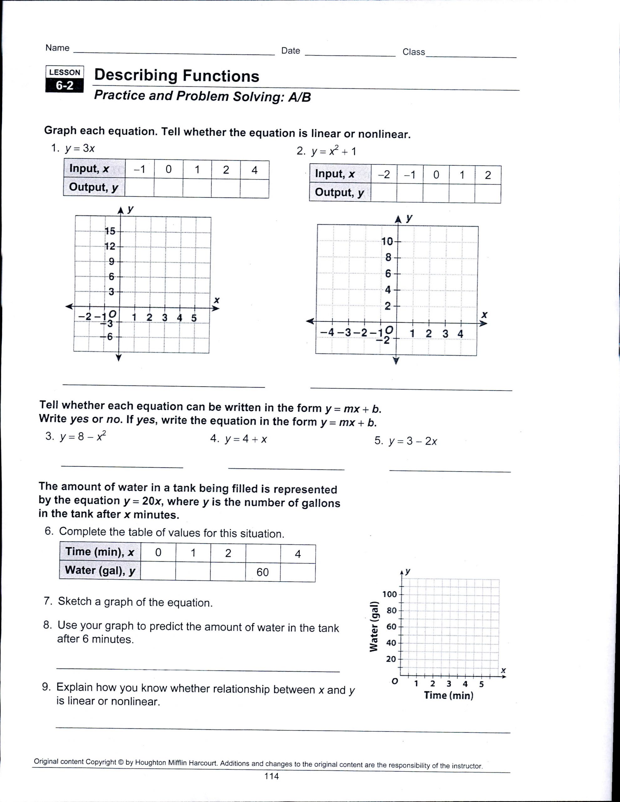 Proportional and Nonproportional Relationships Worksheet Mon Core Classifying Shapes Worksheets