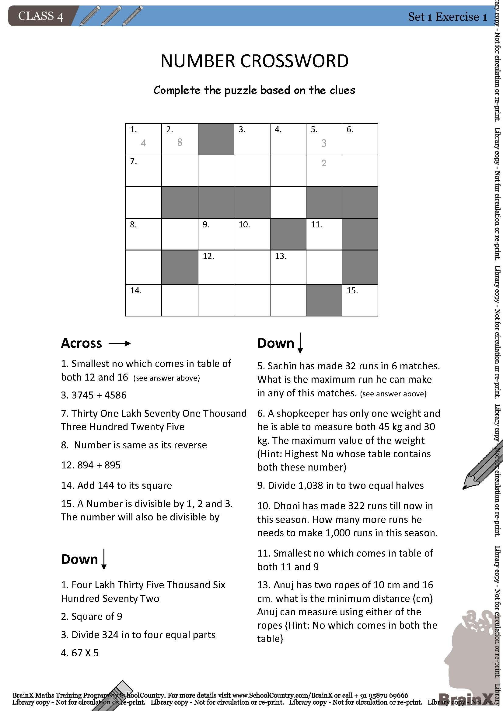 Proportional and Nonproportional Relationships Worksheet Try This Amazingly New Version Of &quot;number Crossword&quot; Number