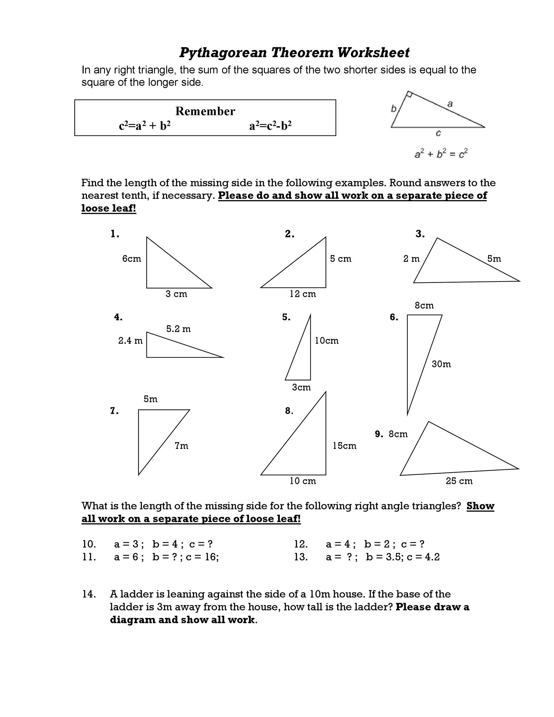 Pythagorean theorem Word Problems Worksheet 34 Pythagorean theorem Worksheet Answer Key Worksheet