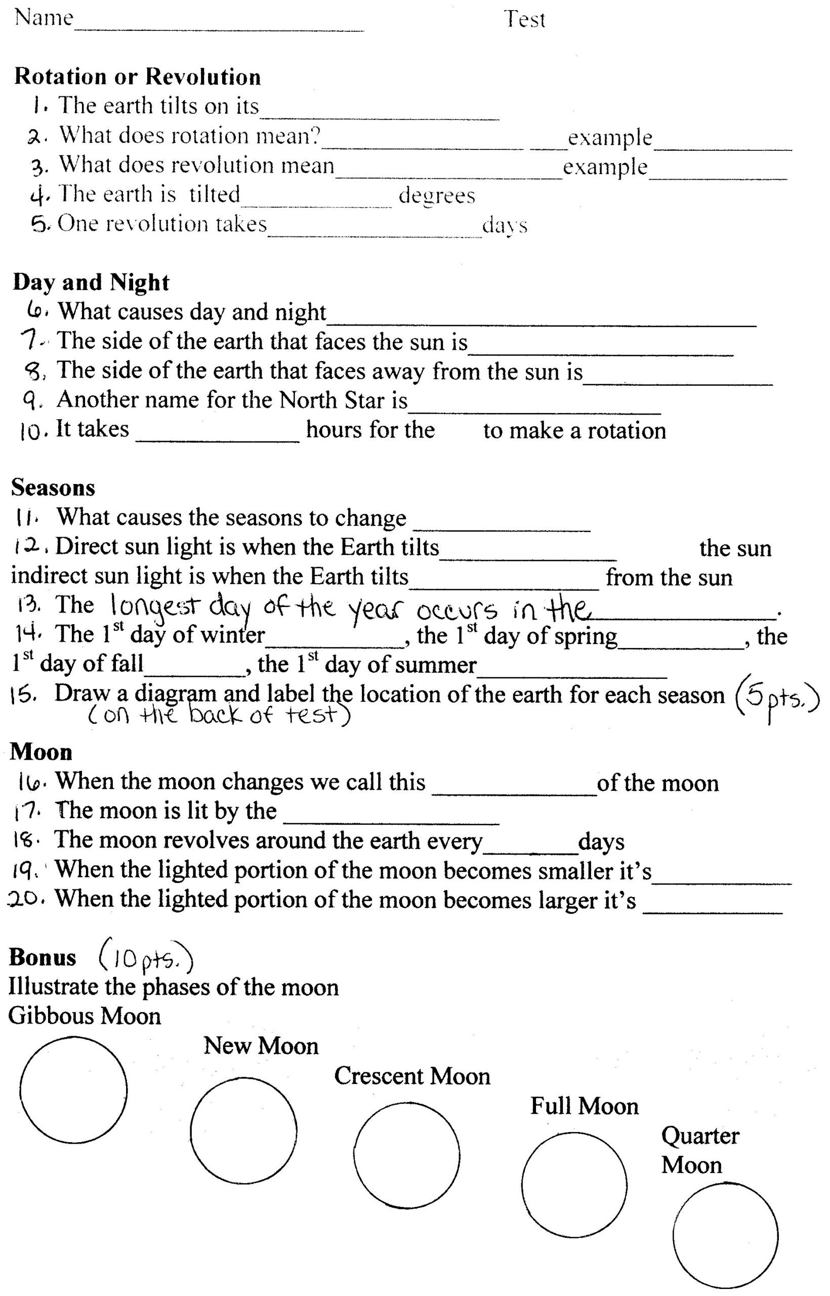Science World Worksheet Answers Earth Science Materials Worksheets Middle School