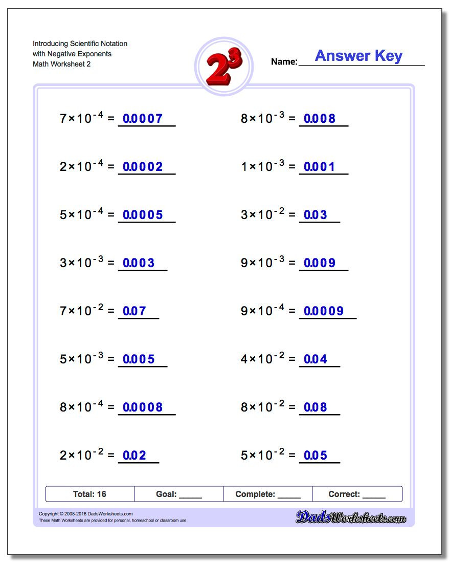 Scientific Notation Worksheet Pdf Powers Of Ten and Scientific Notation