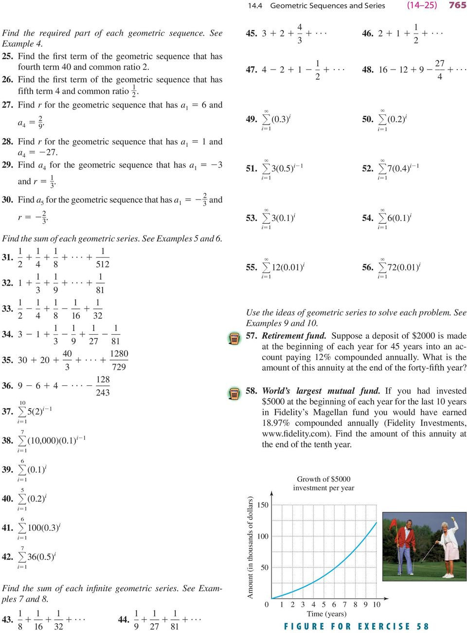 Sequences and Series Worksheet Answers Geometric Sequences and Series Pdf Free Download