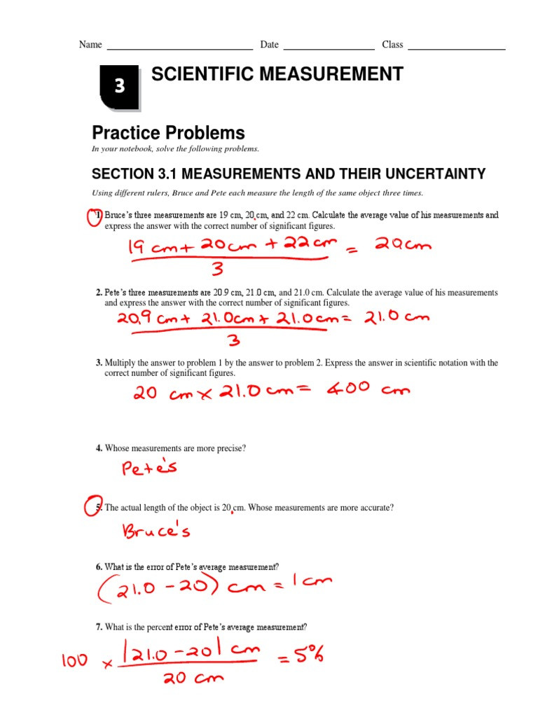 Significant Figures Practice Worksheet Calculations Using Significant Figures Worksheet Answers