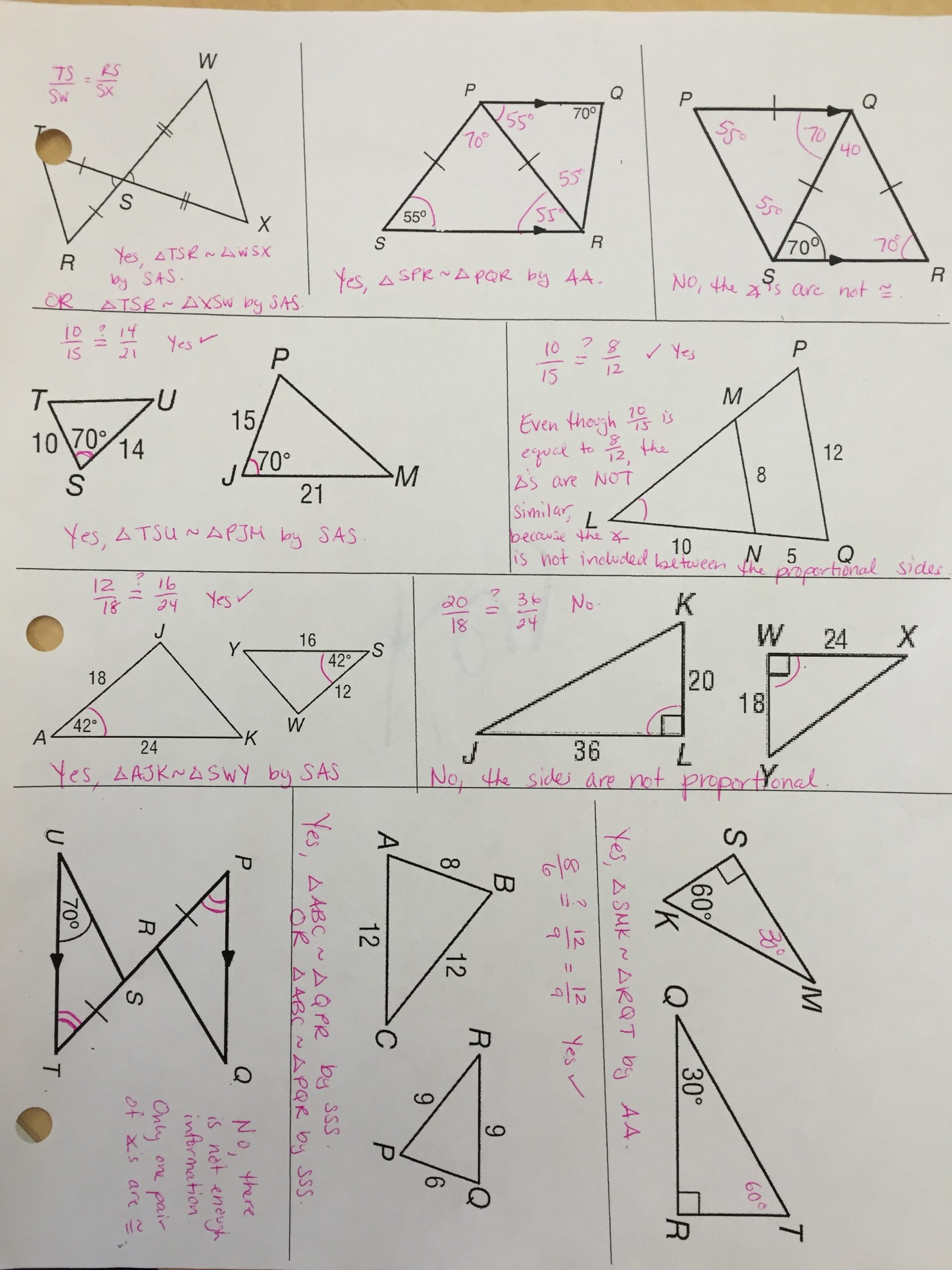 Similar Figures Worksheet Answer Key Crupi Erin Geometry
