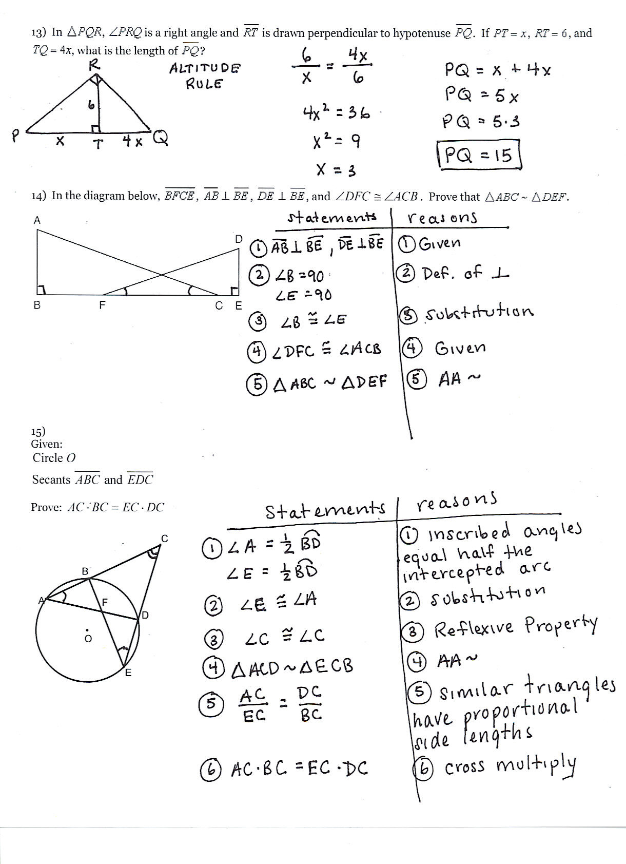 Similar Figures Worksheet Answer Key Unit 9 Similarity Tywls Geometry 2013 2014