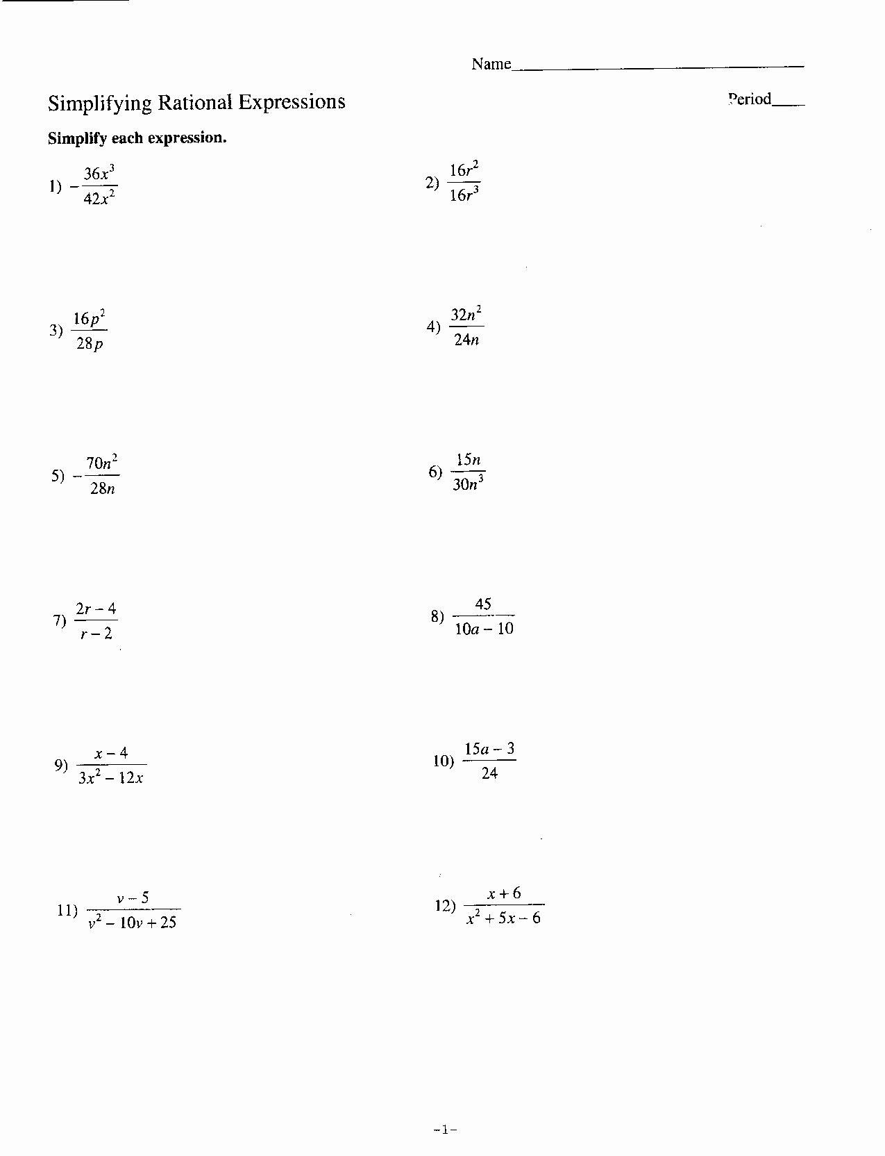 Simplifying Expressions Worksheet with Answers Pin On Professionally Designed Worksheets