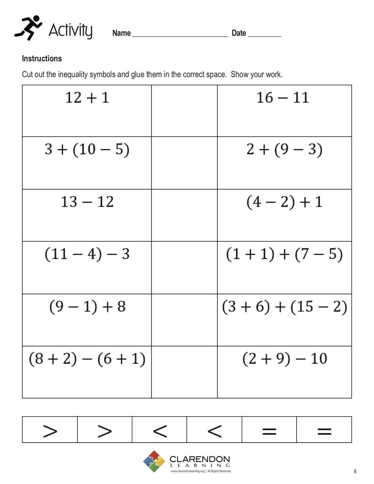 Multi Step Inequalities Activity