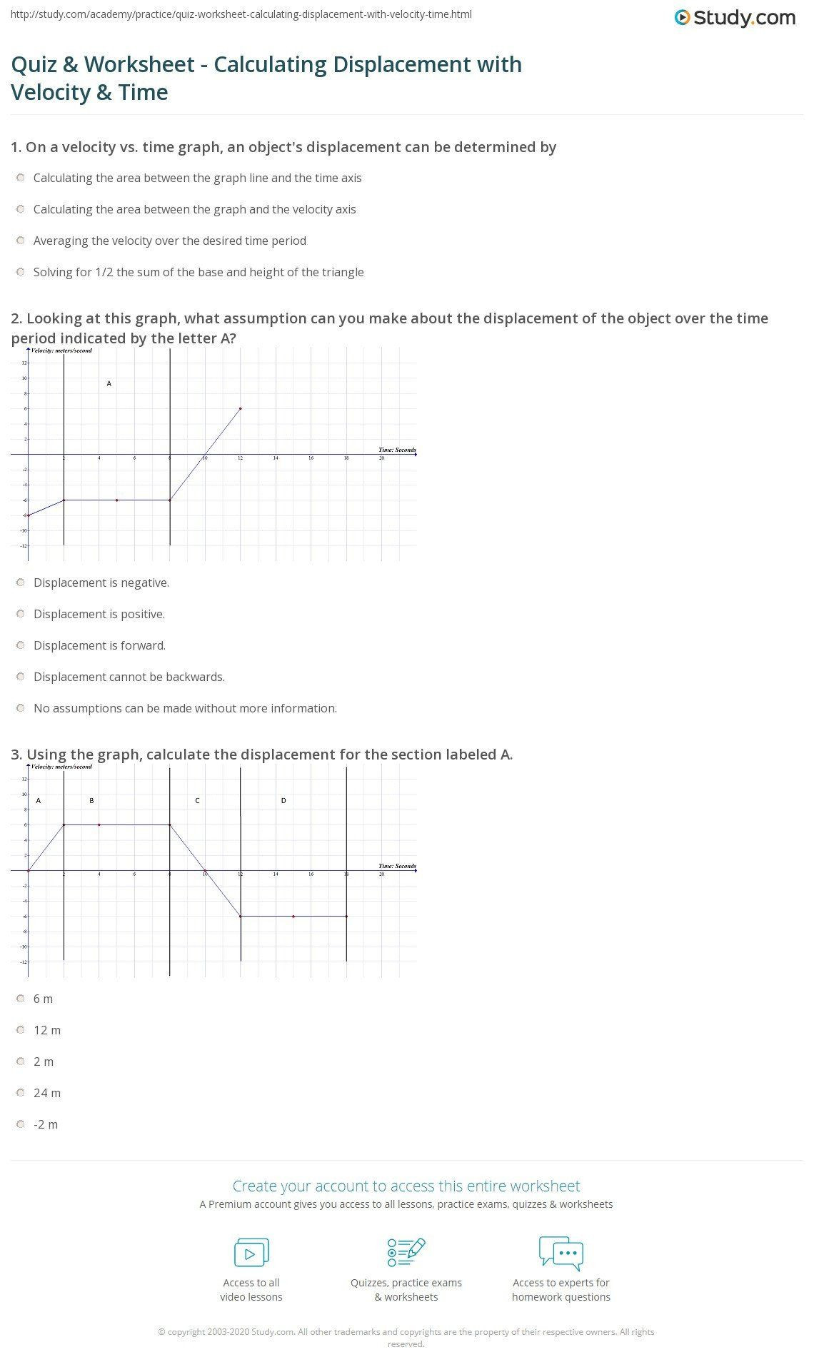 Speed Vs Time Graph Worksheet Speed Time Graph Worksheet Calculate Velocity Worksheet In