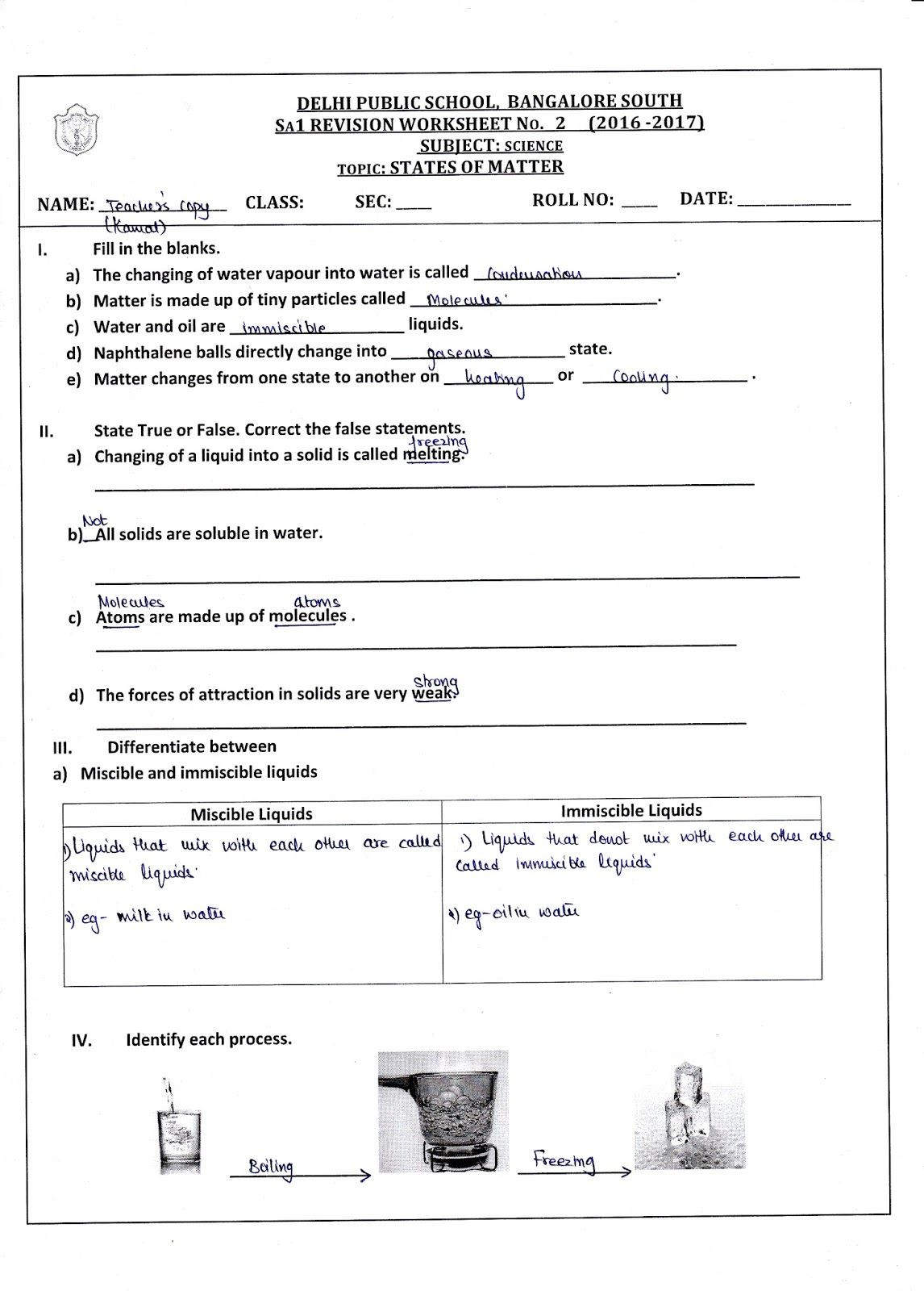 States Of Matter Worksheet Answers Revision2bws2 States Matter Worksheet Answers Exceptional