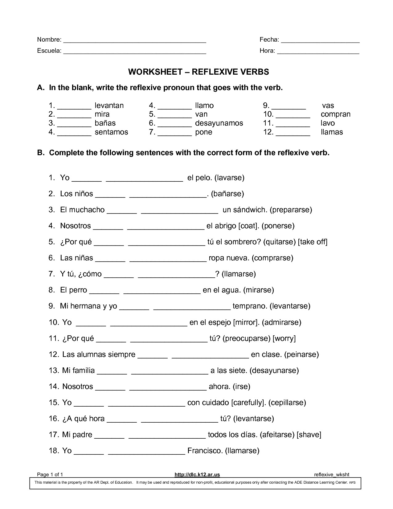 Stem Changing Verbs Worksheet Answers Spanish Preterite Verbs Worksheet with and Mands