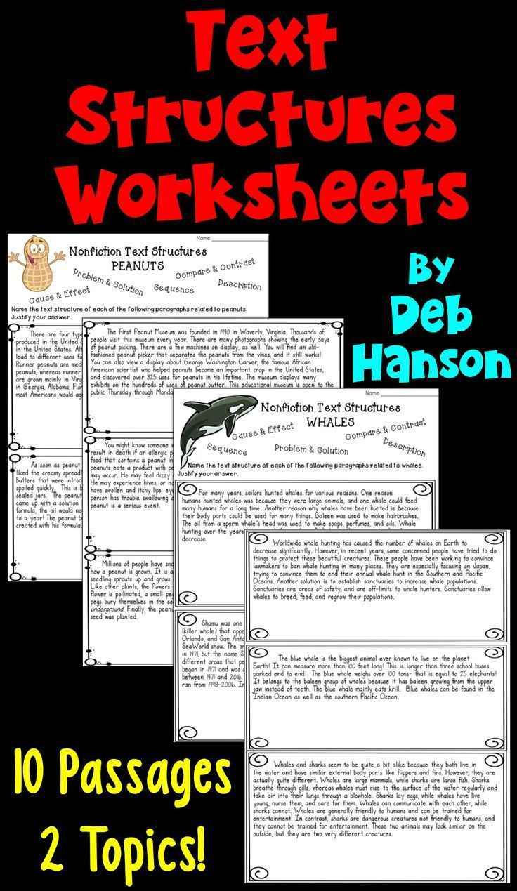 Text Structure Worksheet 4th Grade Informational Text Structures Two Worksheets