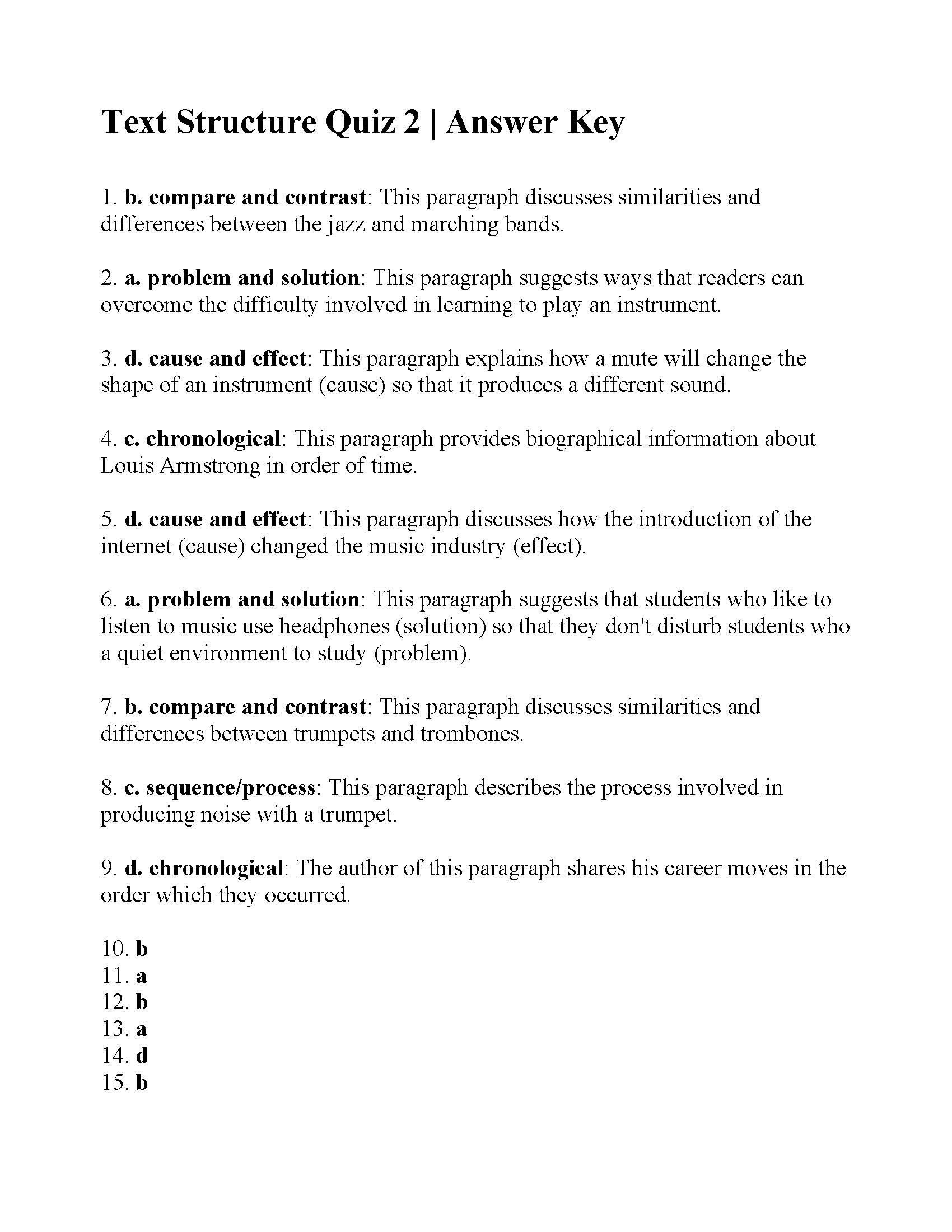 Text Structure Worksheet 4th Grade Text Structures Worksheet Sequence
