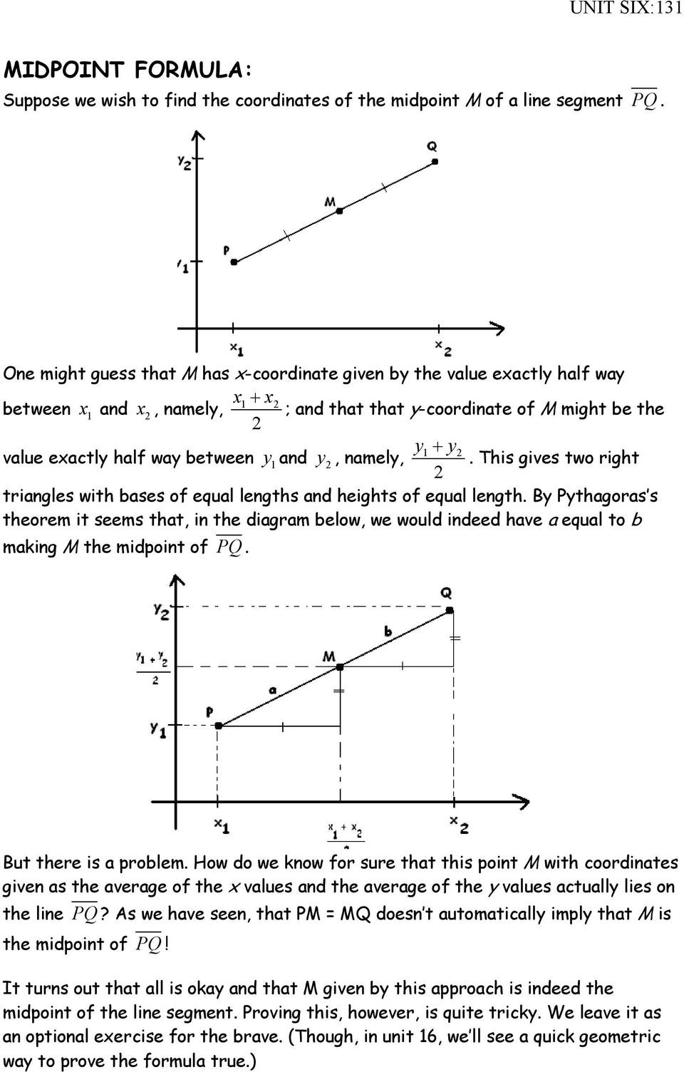 The Midpoint formula Worksheet Modern Applications Of Pythagoras S theorem Pdf Free Download