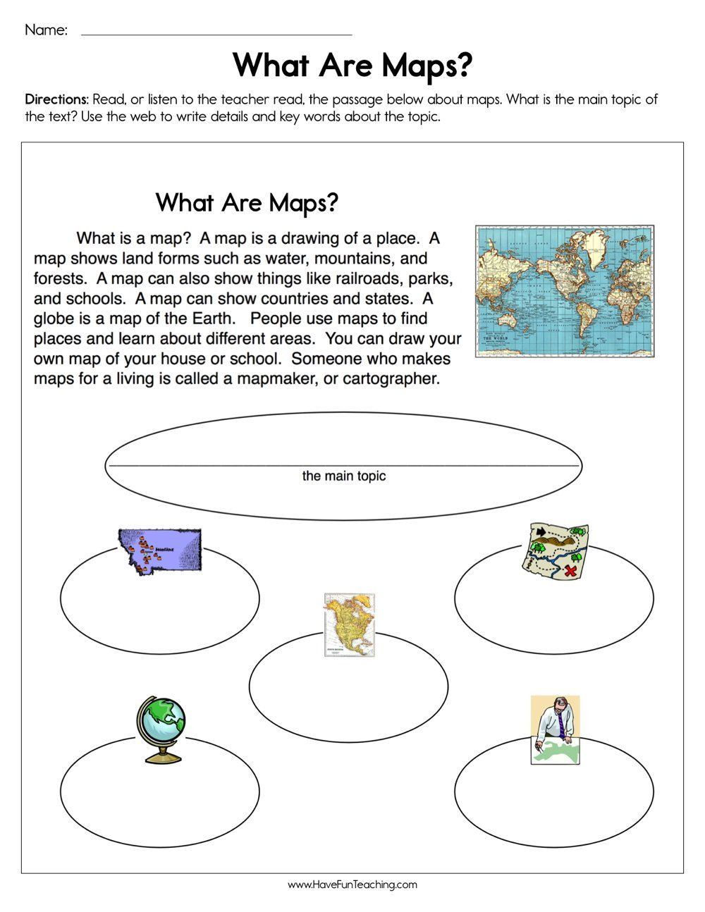 Topographic Map Reading Worksheet What are Maps Worksheet