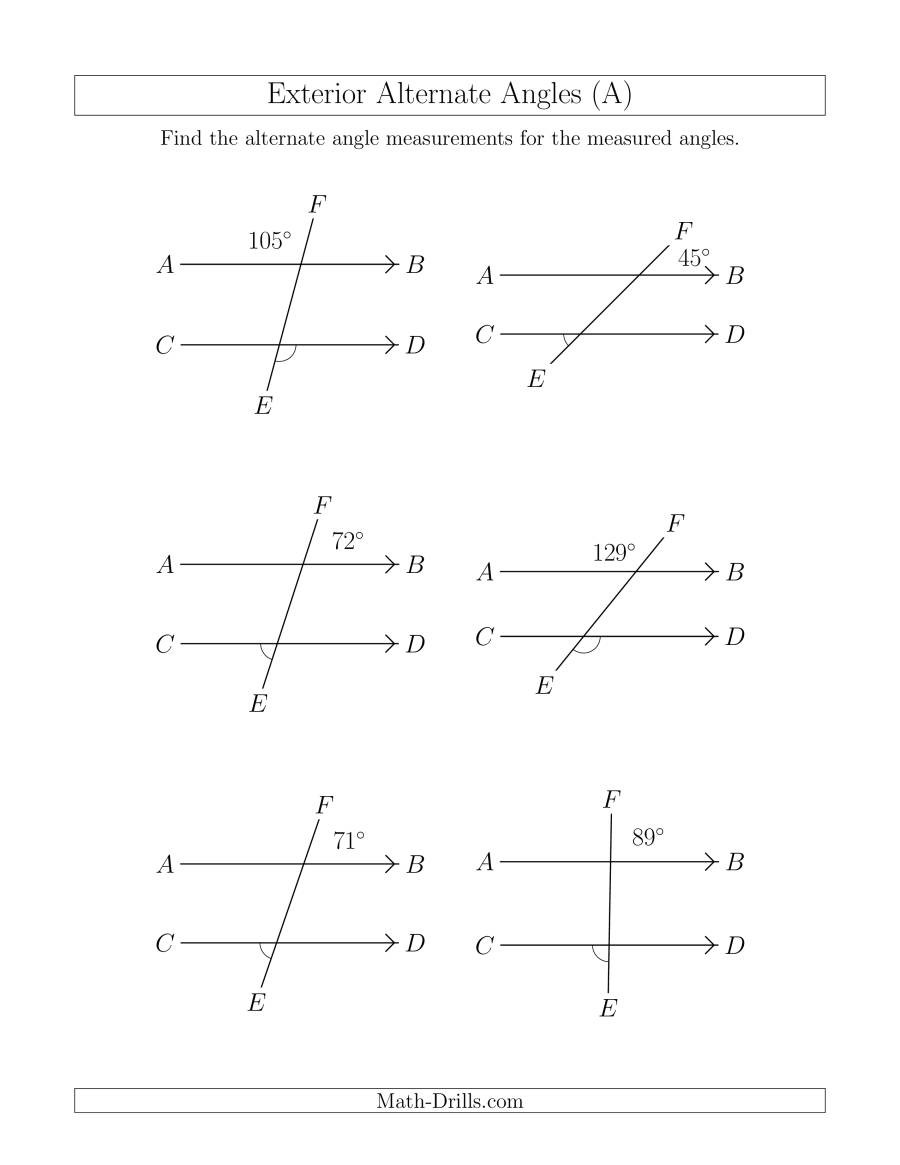 Triangle Angle Sum Worksheet Answers Triangle Exterior Angle Sum theorem Worksheet Practice 3 4