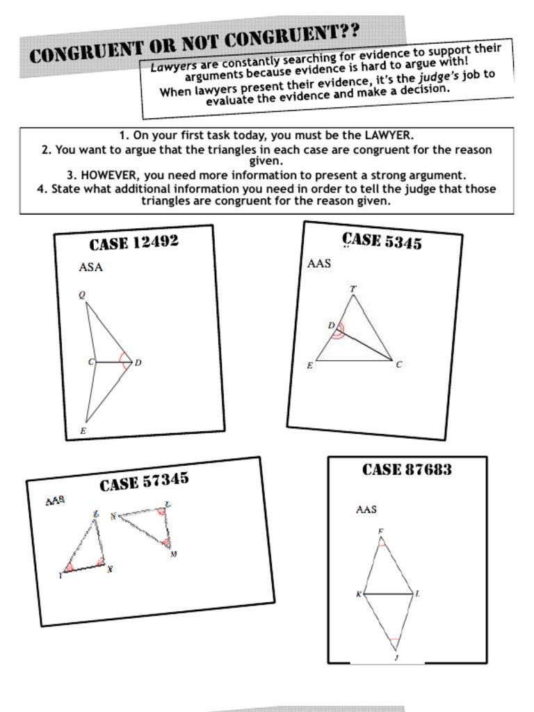 Triangle Congruence Proof Worksheet 3 7 Angle Angle Side Triangle Congruence Shortcut Worksheet