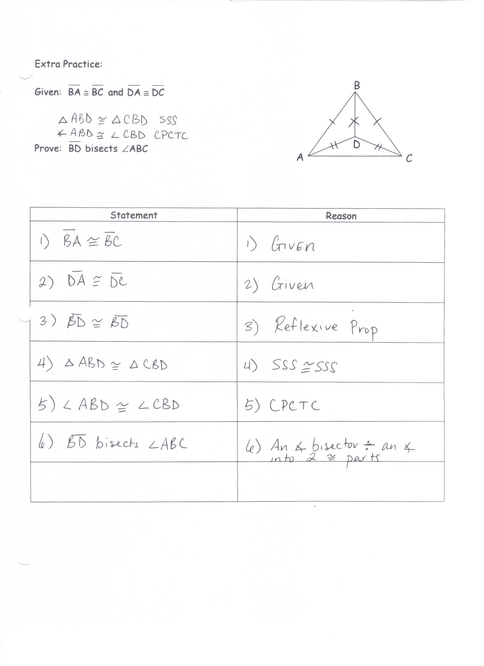Triangle Congruence Proof Worksheet Unit 2 Congruent Triangle Proofs