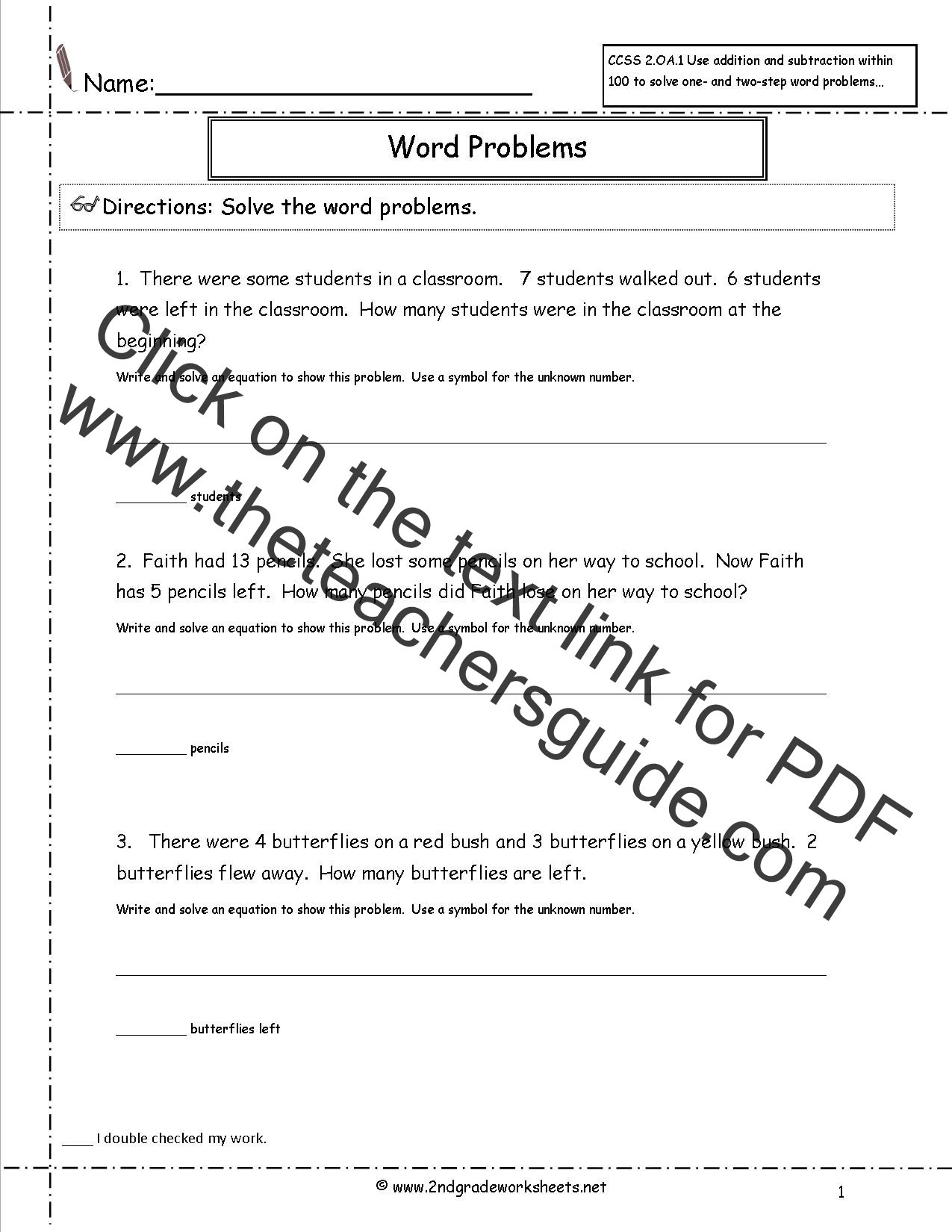 Two Step Word Problems Worksheet Ccss 2 Oa 1 Worksheets Addition and Subtraction Word