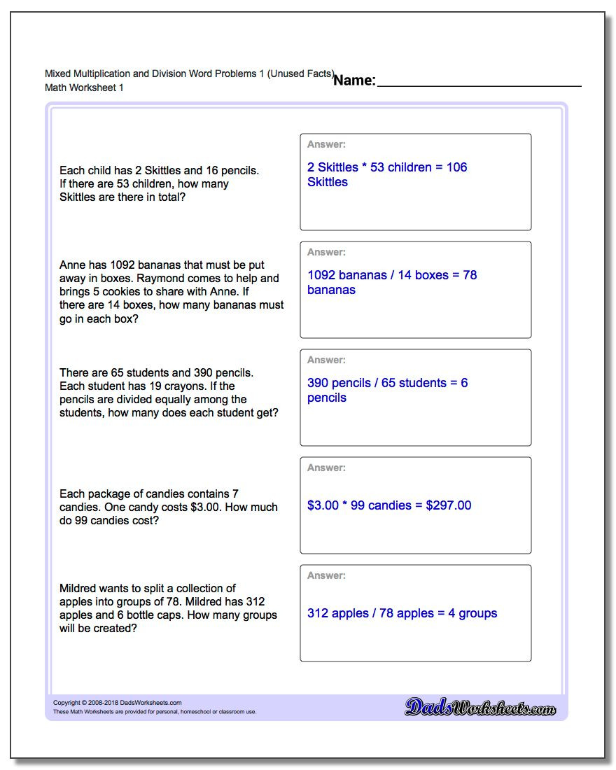 Two Step Word Problems Worksheet Word Problems