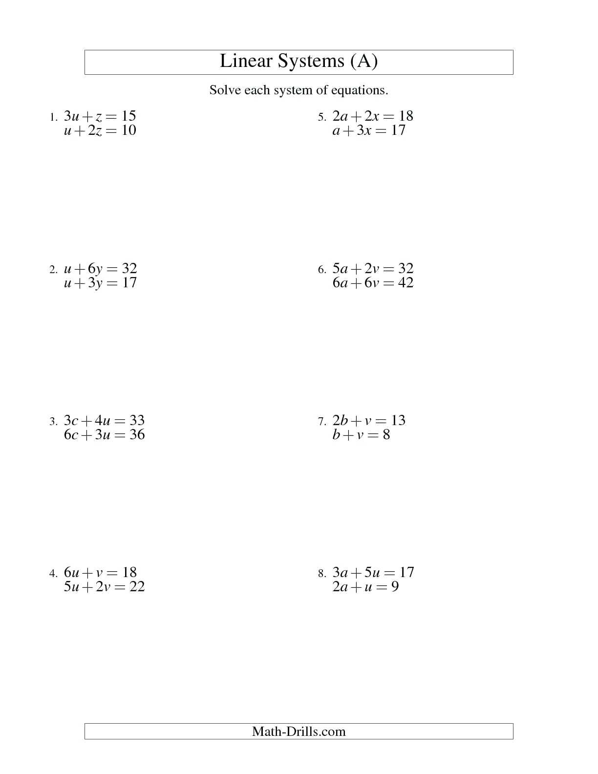Variables On Both Sides Worksheet solving Equations with Variables Both Sides Worksheet