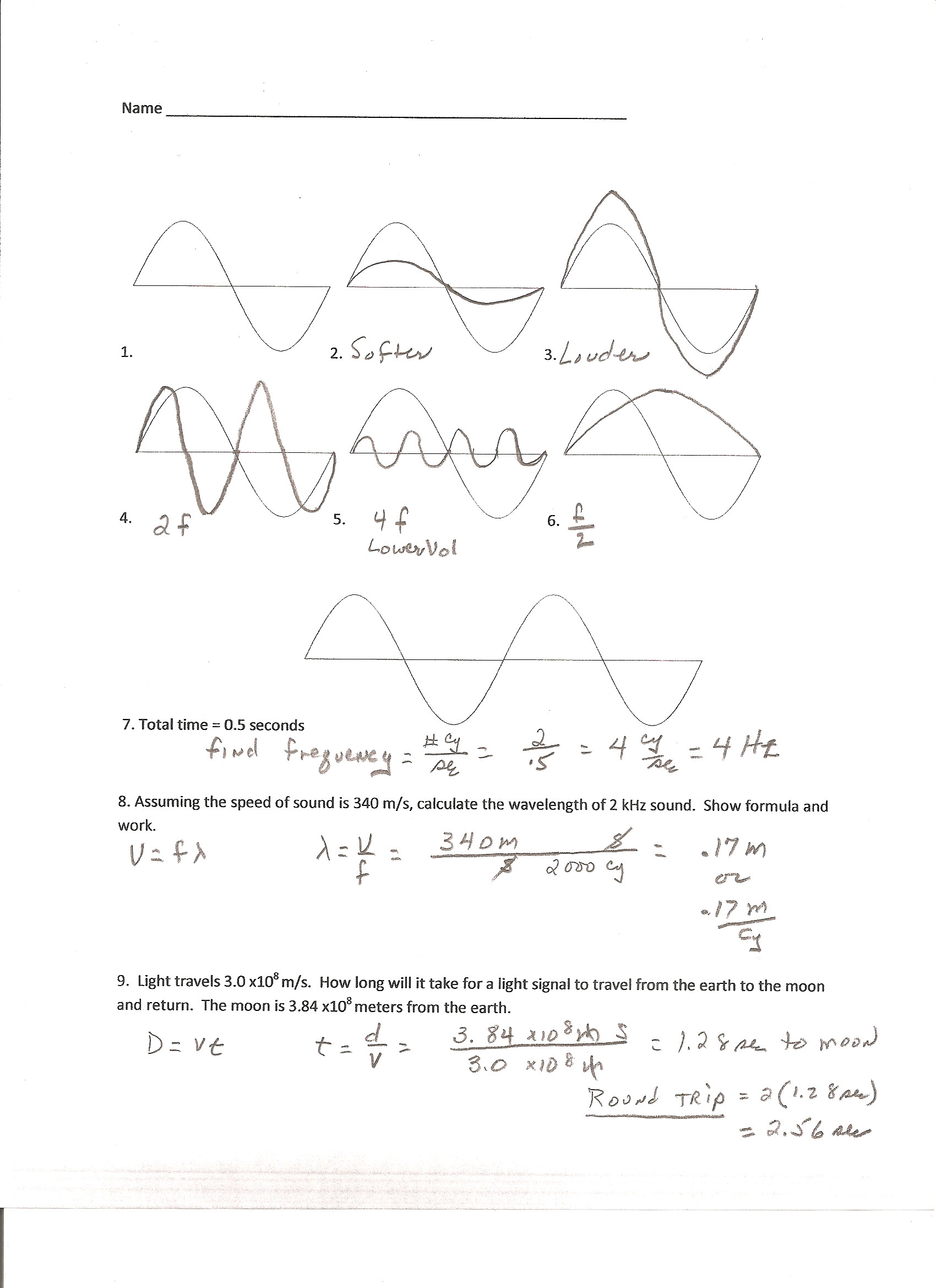 Waves Worksheet Answer Key 35 Waves Review Worksheet Answer Key Worksheet Resource Plans