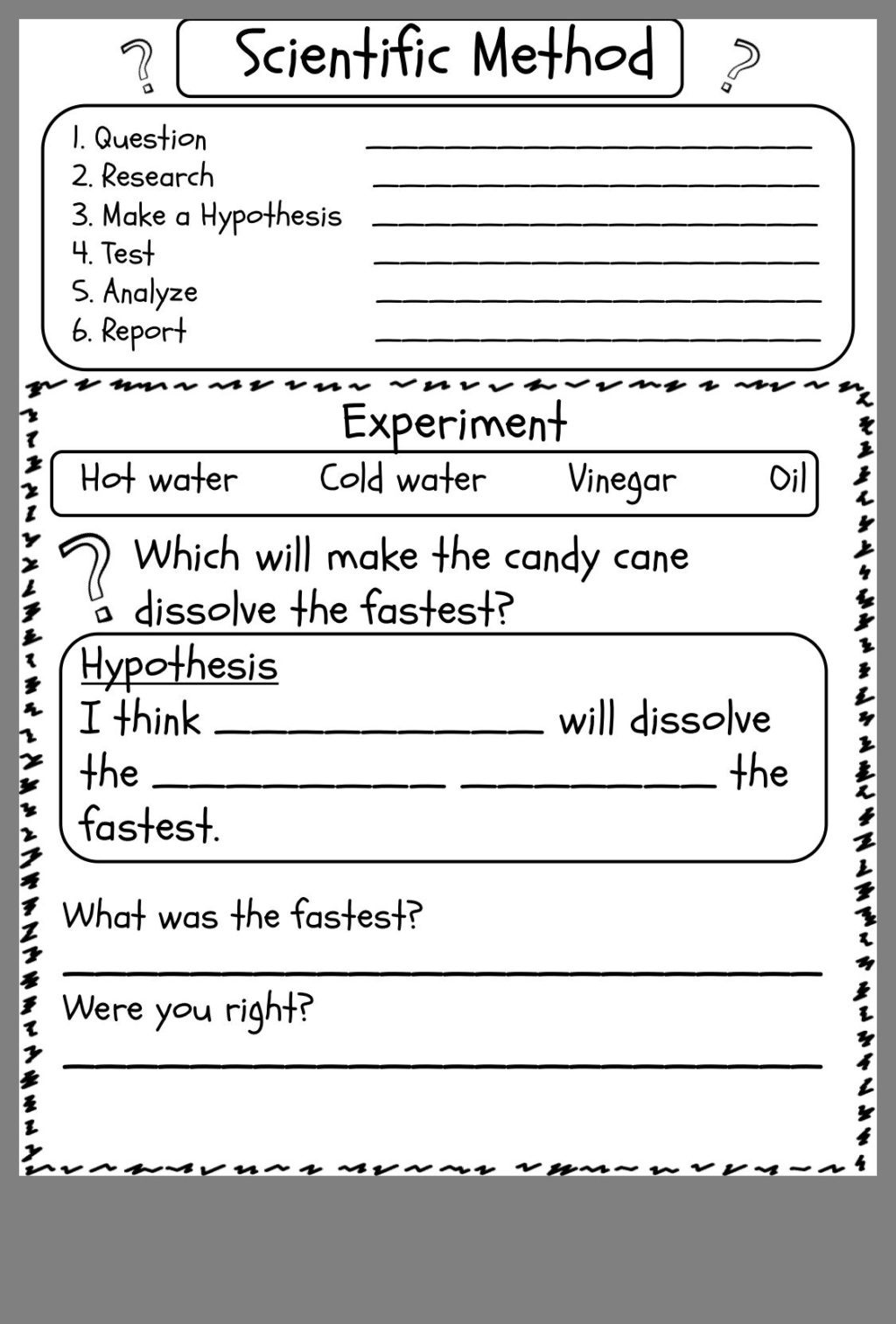 Writing A Hypothesis Worksheet Worksheet 1st Grade Worksheet Science to Learning for